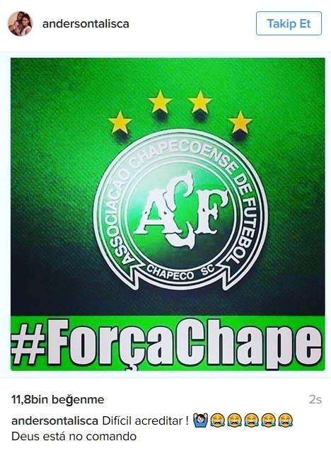 Beşiktaşlı futbolculardan sosyal medyada Chapecoense paylaşımları 2