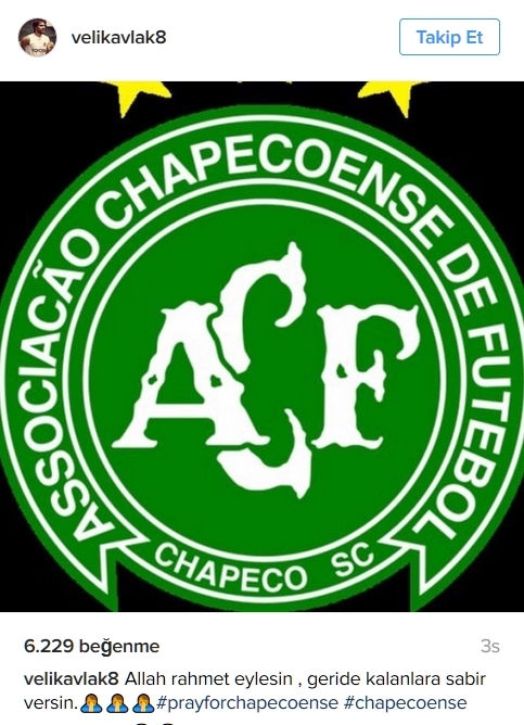 Beşiktaşlı futbolculardan sosyal medyada Chapecoense paylaşımları 5