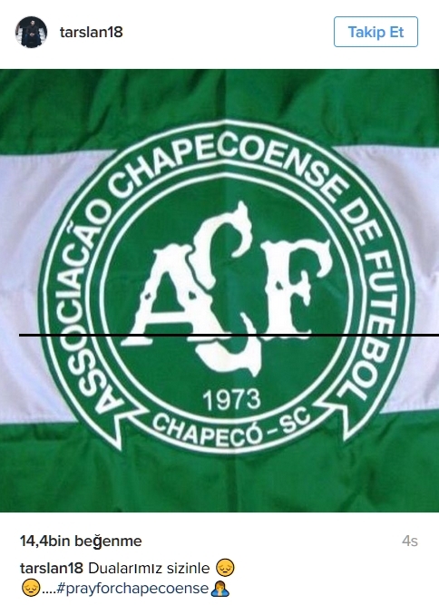 Beşiktaşlı futbolculardan sosyal medyada Chapecoense paylaşımları 6
