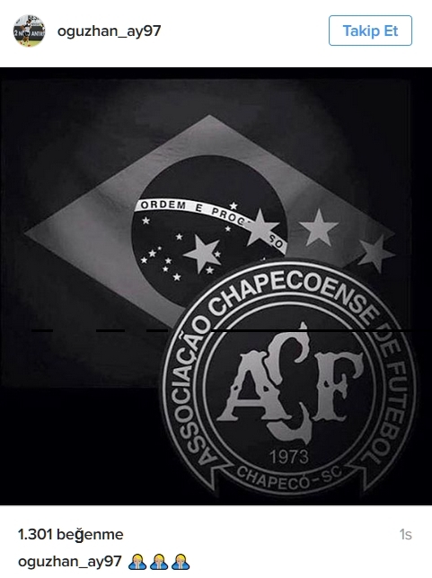 Beşiktaşlı futbolculardan sosyal medyada Chapecoense paylaşımları 9