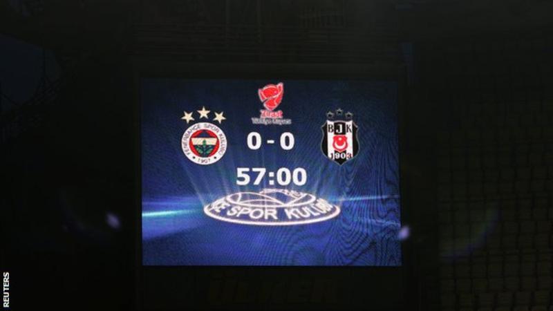 BBC Sport: "Beşiktaş'tan boykot... Fenerbahçe maçına çıkmadı"