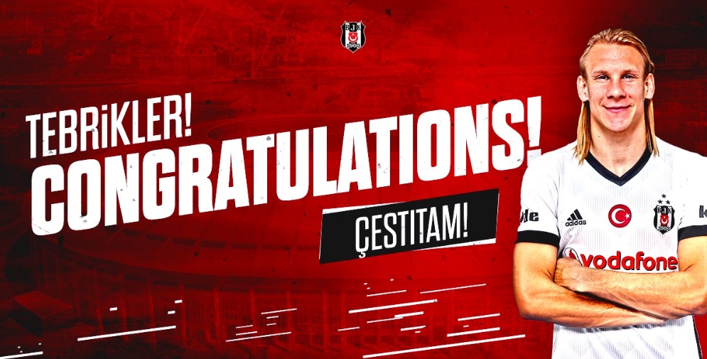 Beşiktaş'tan Vida'ya tebrik mesajı!