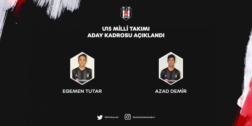 U15 Milli Takımı'na Beşiktaş'tan 2 davet!