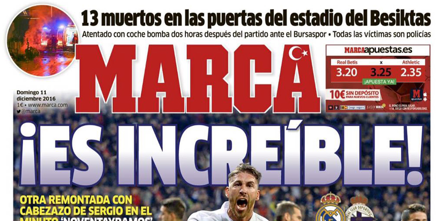 İspanyol spor gazetesi logosuna Türk Bayrağı koydu