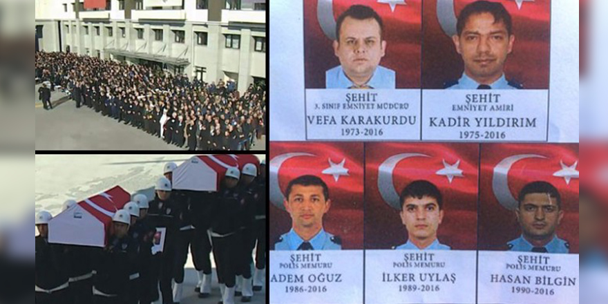 Şehit polislerimiz için veda töreni
