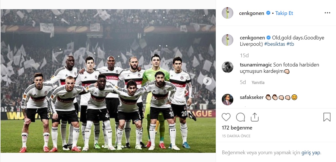 Cenk Gönen’den Beşiktaş paylaşımı!