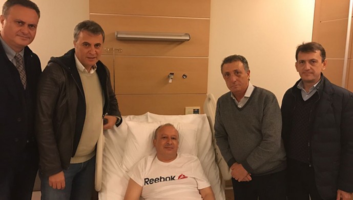 Fikret Orman Spor Güvenliği Şube Müdürü'nü hastanede ziyaret etti