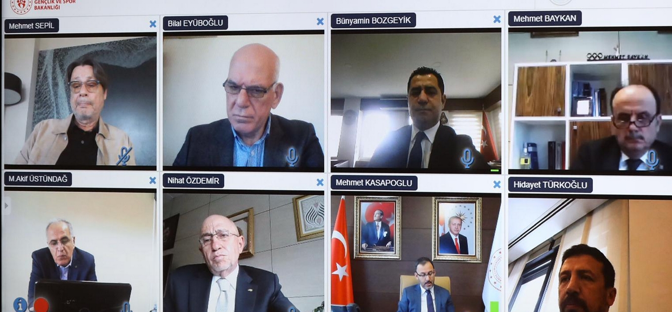 Gençlik ve Spor Bakanlığı'nın yaptığı video konferans sona erdi