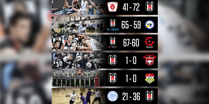 Beşiktaş'ta galibiyet günü! 6 branşta birden...
