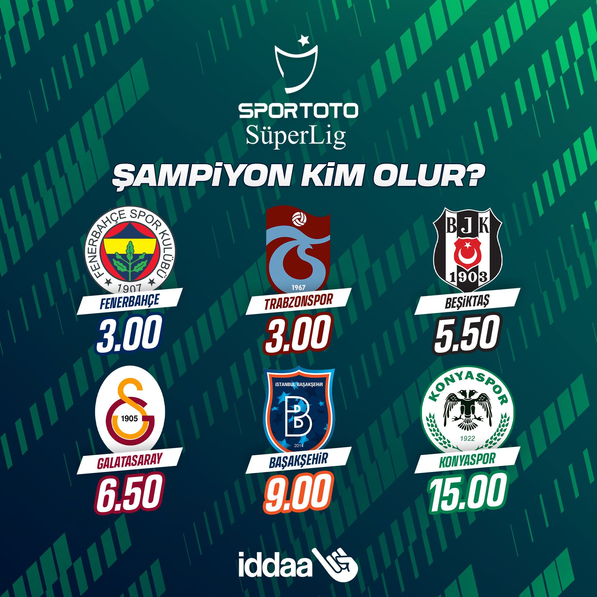 İddaa şampiyonluk oranlarını açıkladı!