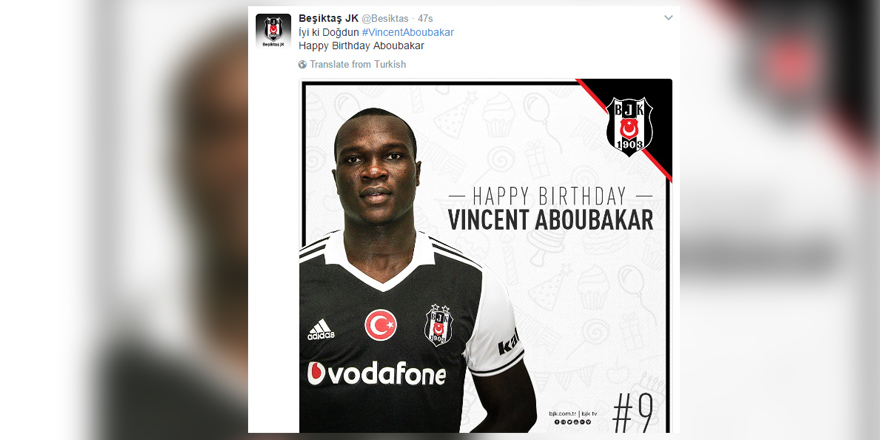 Beşiktaş, Aboubakar’ın doğum gününü kutladı
