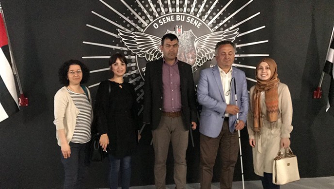 Beşiktaş Müzesi'nde hatıra fotoğrafı
