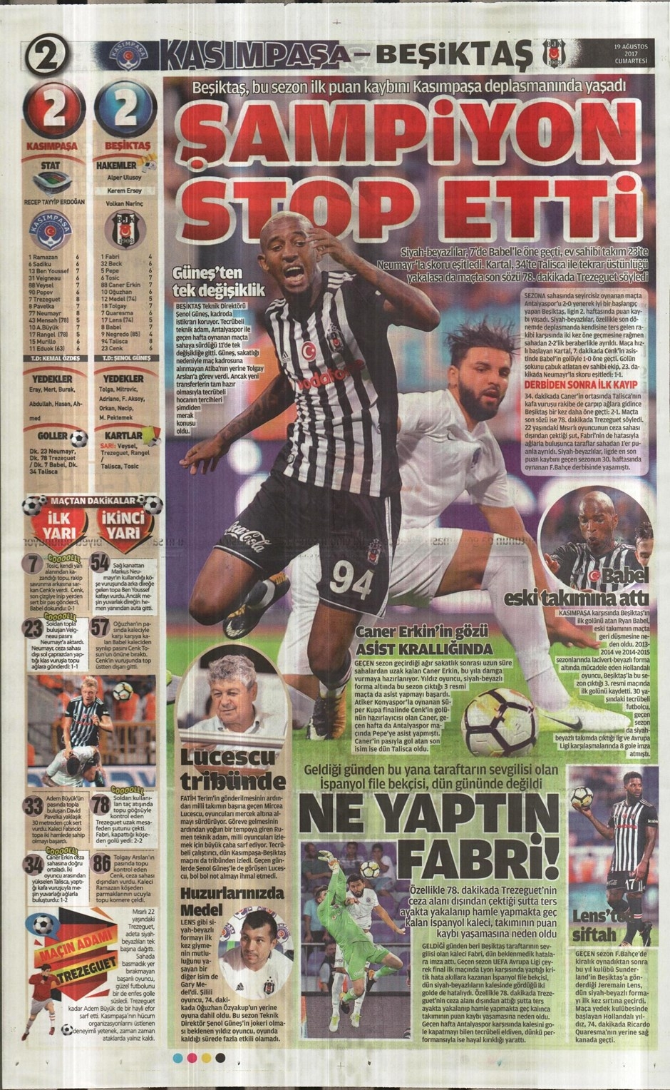 19 Ağustos 2017 | Gazetelerin Beşiktaş Manşetleri - Görsel 11