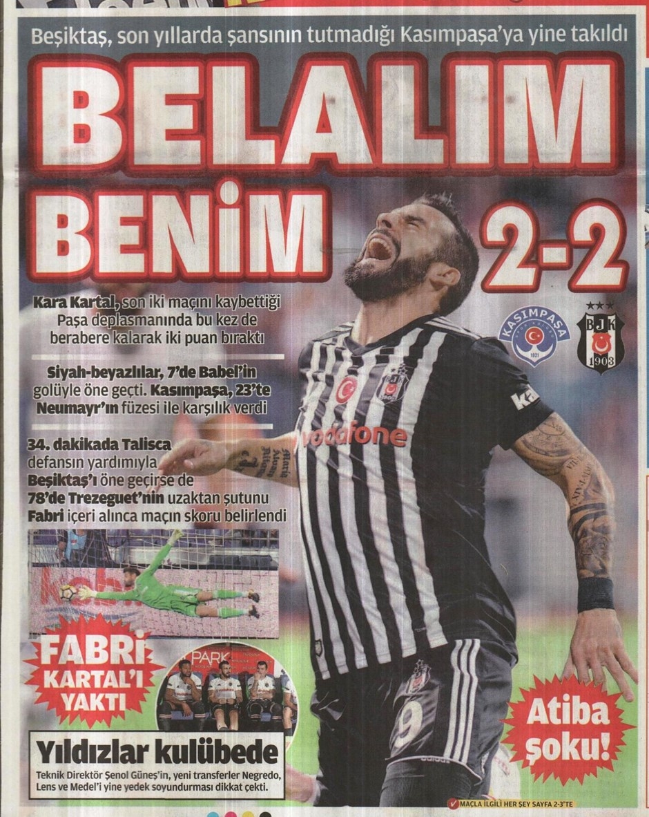 19 Ağustos 2017 | Gazetelerin Beşiktaş Manşetleri - Görsel 9