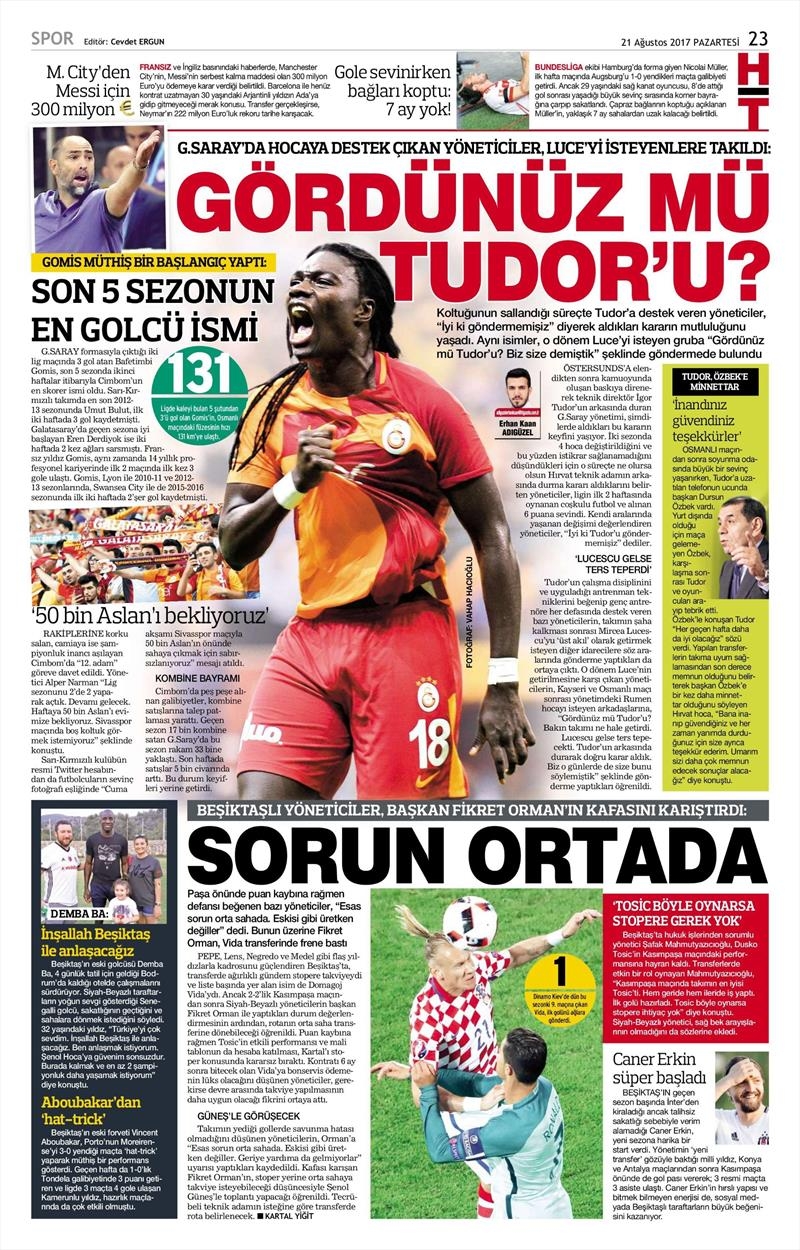 21 Ağustos 2017 | İşte gazetelerin Beşiktaş manşetleri - Görsel 5