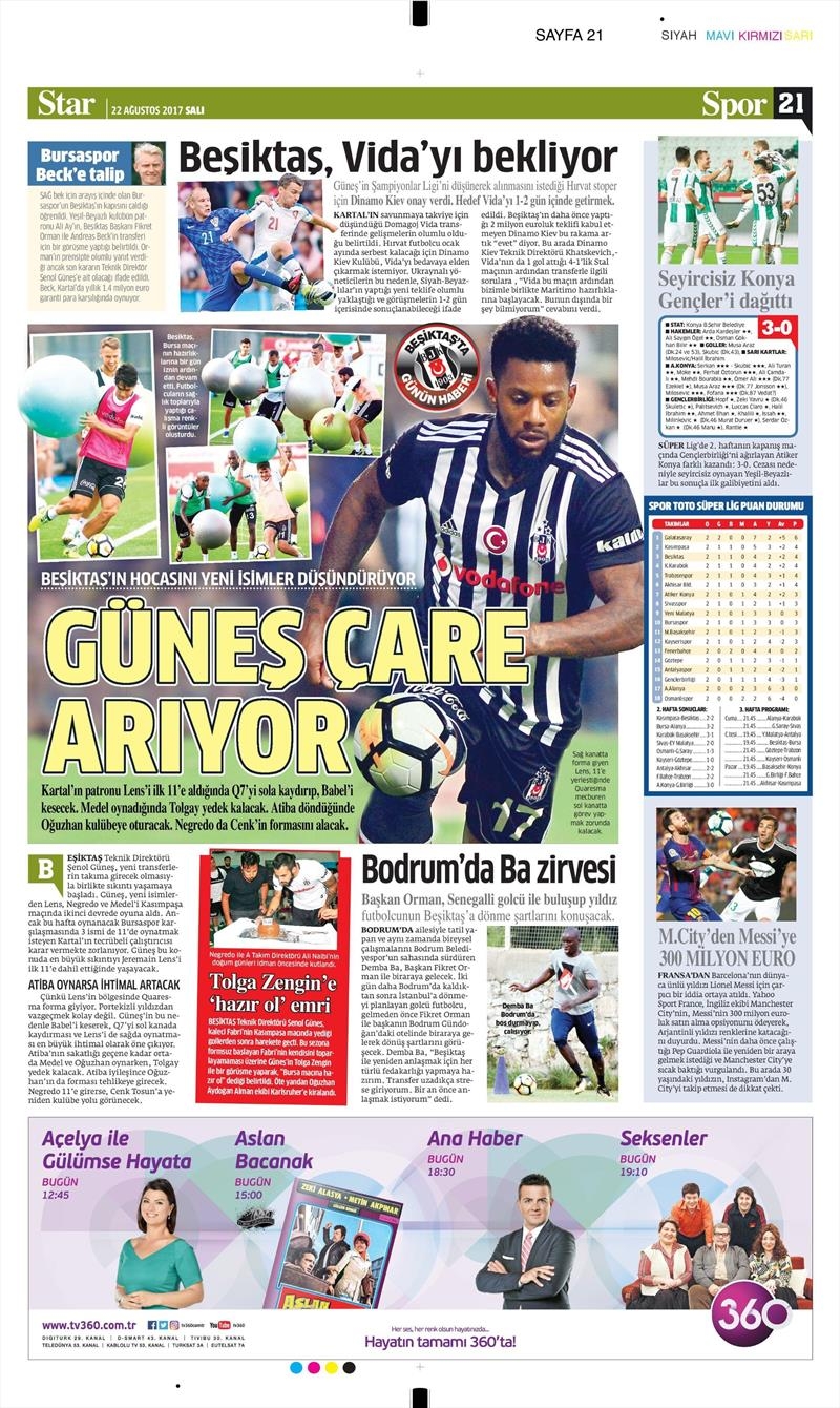 22 Ağustos 2017 | İşte gazetelerin Beşiktaş manşetleri - Görsel 8