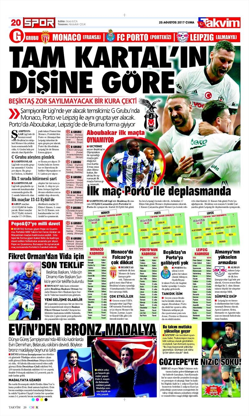 25 Ağustos 2017 | İşte gazetelerin Beşiktaş manşetleri - Görsel 10