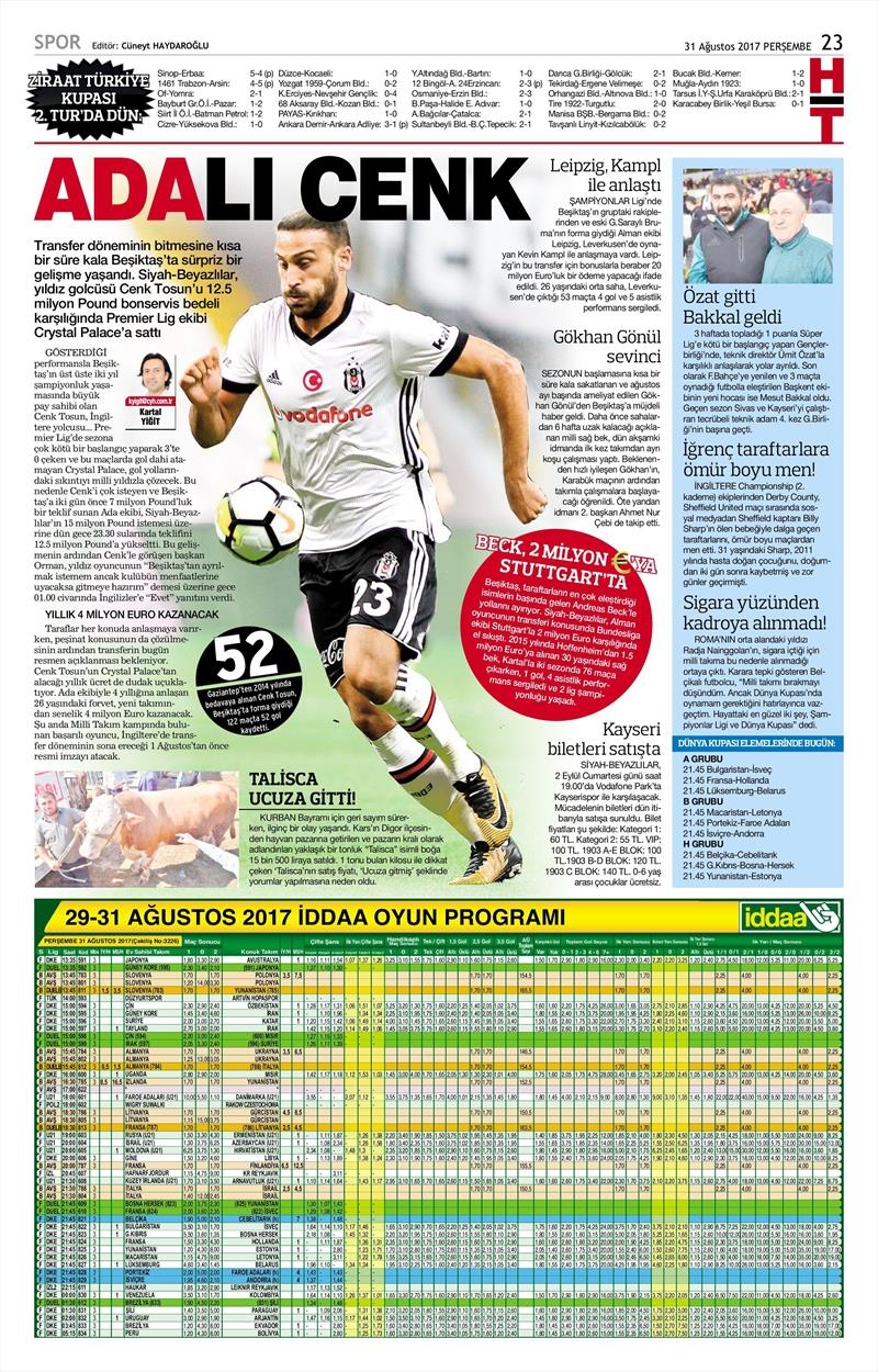 31 Ağustos 2017 | İşte gazetelerin Beşiktaş manşetleri - Görsel 5