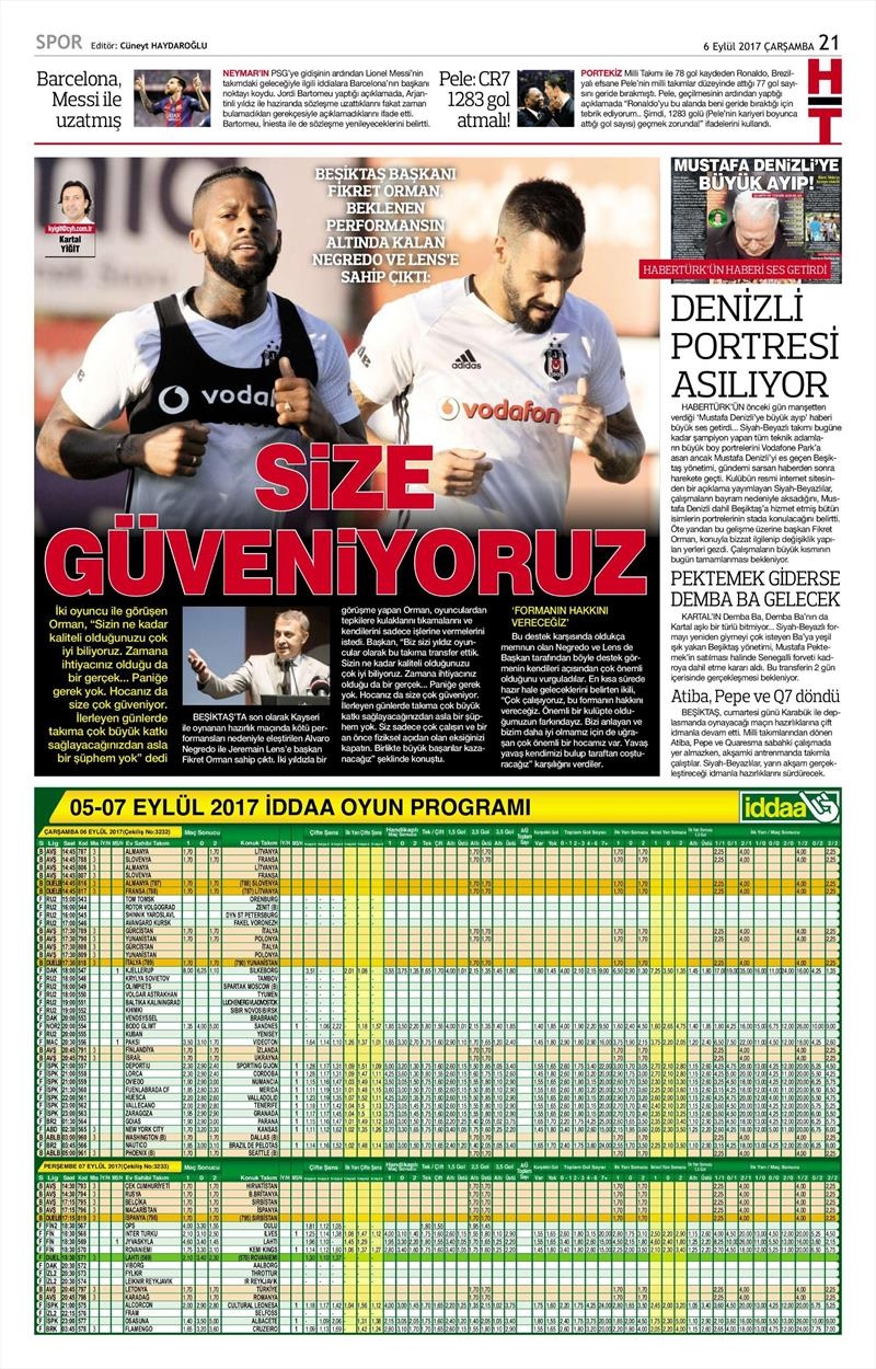 6 Eylül 2017 | İşte gazetelerin Beşiktaş manşetleri - Görsel 5