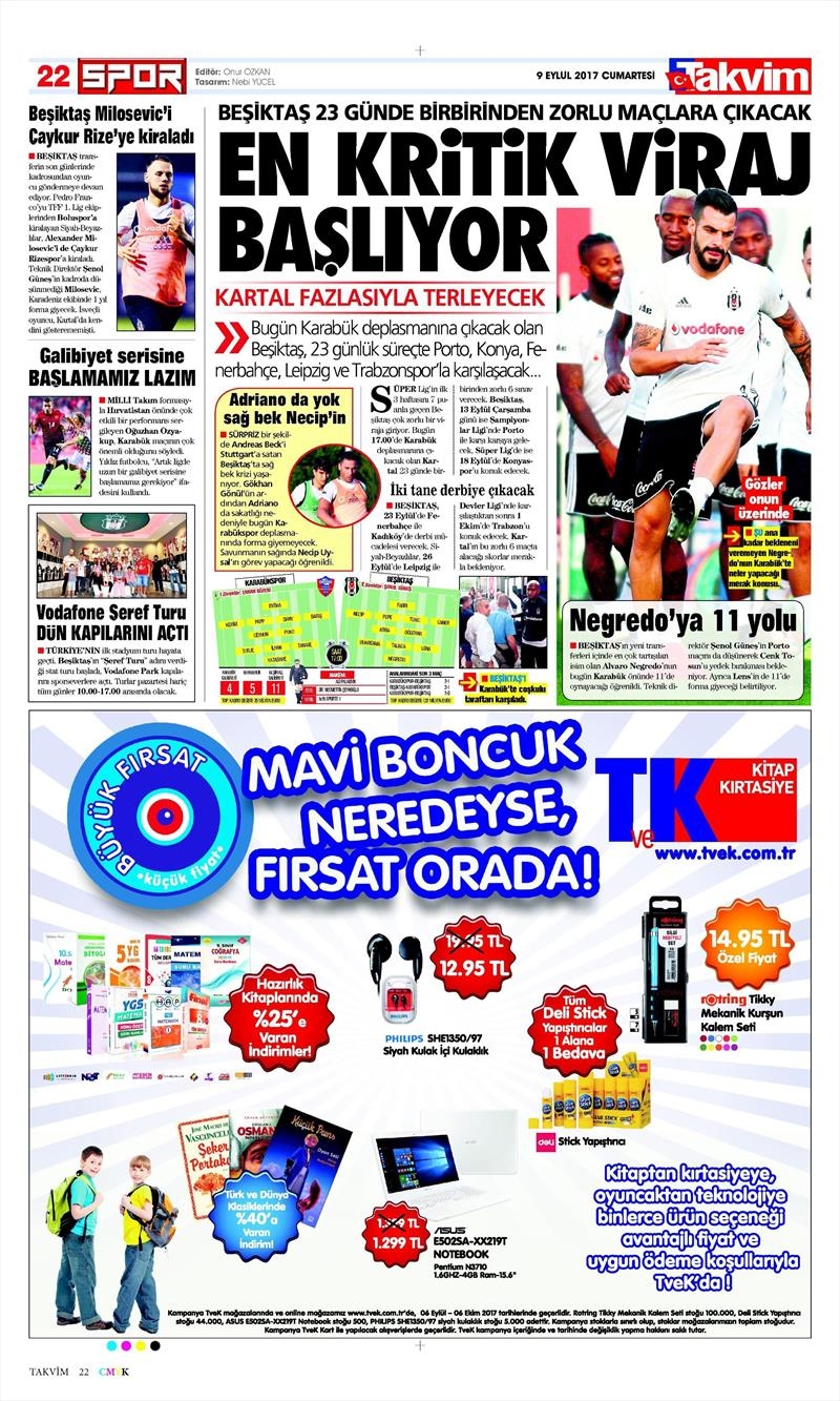9 Eylül 2017 | İşte gazetelerin Beşiktaş manşetleri - Görsel 6