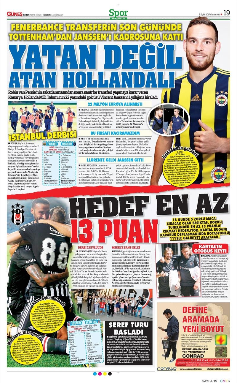 9 Eylül 2017 | İşte gazetelerin Beşiktaş manşetleri - Görsel 9