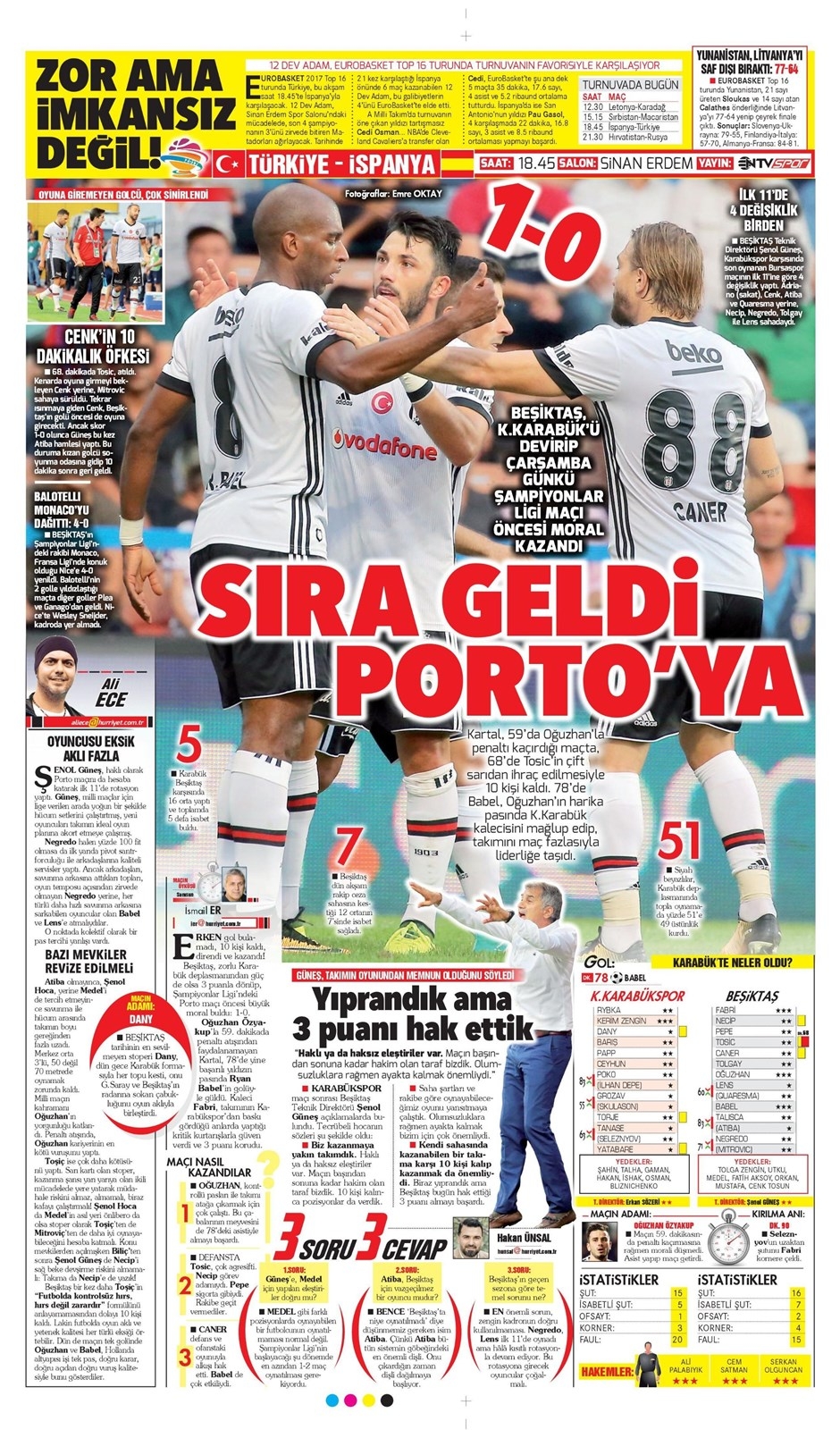 10 Eylül 2017 | İşte gazetelerin Beşiktaş manşetleri - Görsel 3