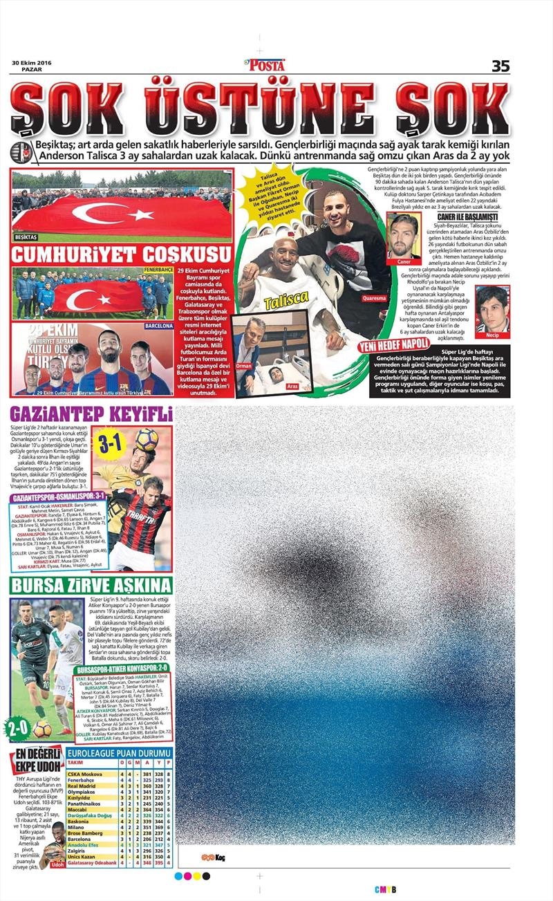 30 Ekim 2016 | Gazetelerin Beşiktaş manşetleri - Görsel 16