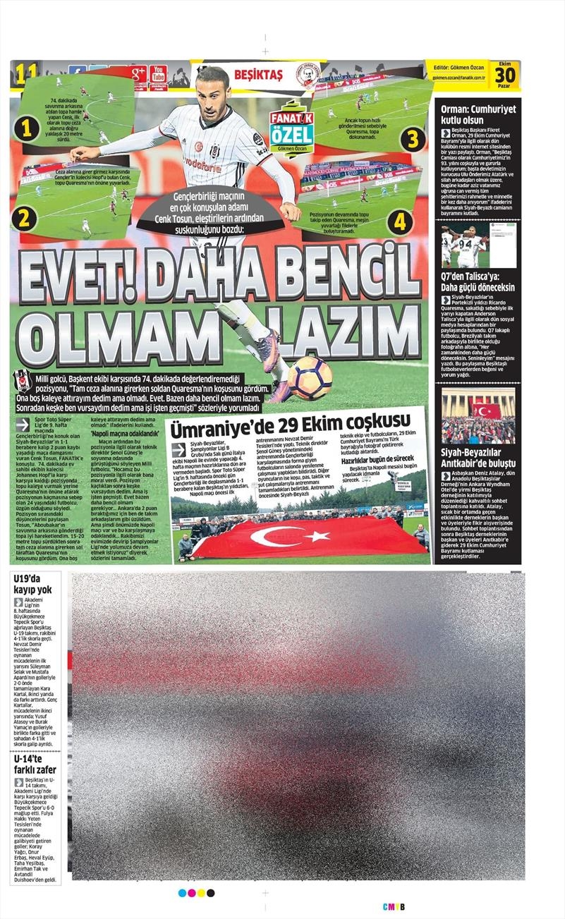 30 Ekim 2016 | Gazetelerin Beşiktaş manşetleri - Görsel 7