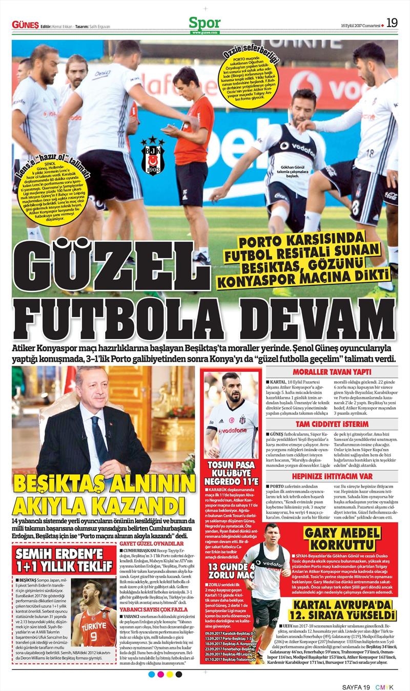 16 Eylül 2017 | İşte gazetelerin Beşiktaş manşetleri - Görsel 2