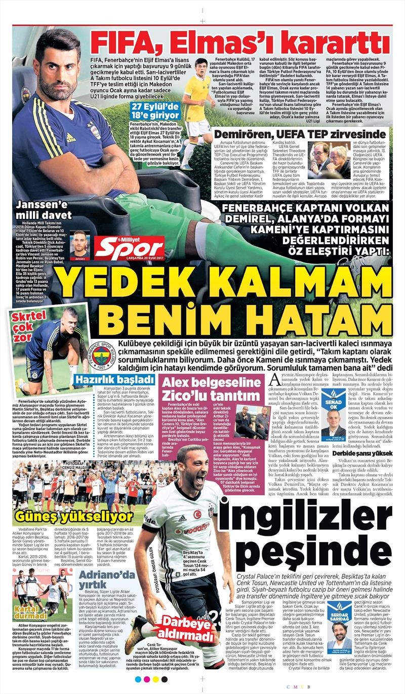 20 Eylül 2017 | İşte gazetelerin Beşiktaş manşetleri - Görsel 10