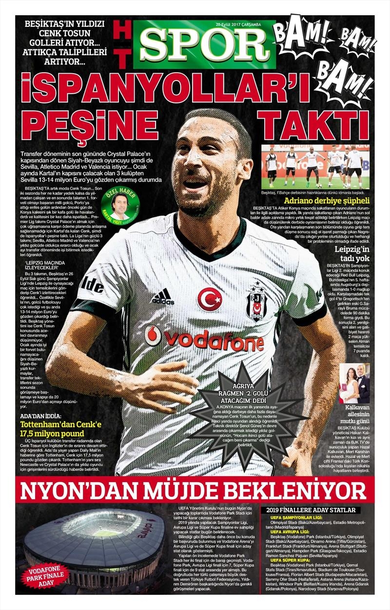 20 Eylül 2017 | İşte gazetelerin Beşiktaş manşetleri - Görsel 8