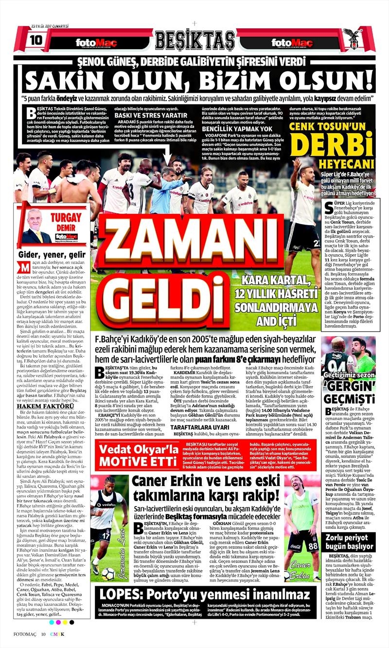 23 Eylül 2017 | İşte gazetelerin Beşiktaş manşetleri - Görsel 4