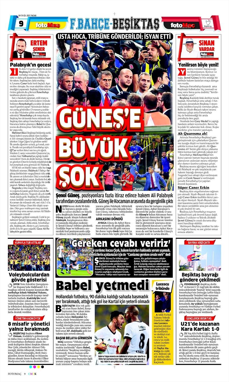 24 Eylül 2017 | İşte gazetelerin Beşiktaş manşetleri - Görsel 4