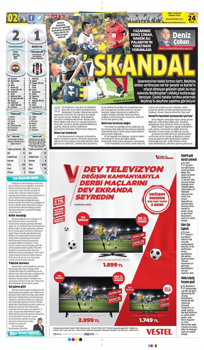 24 Eylül 2017 | İşte gazetelerin Beşiktaş manşetleri - Görsel 5