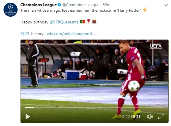 Dünyanın dört bir yanından Quaresma'ya doğum günü mesajları - Görsel 3