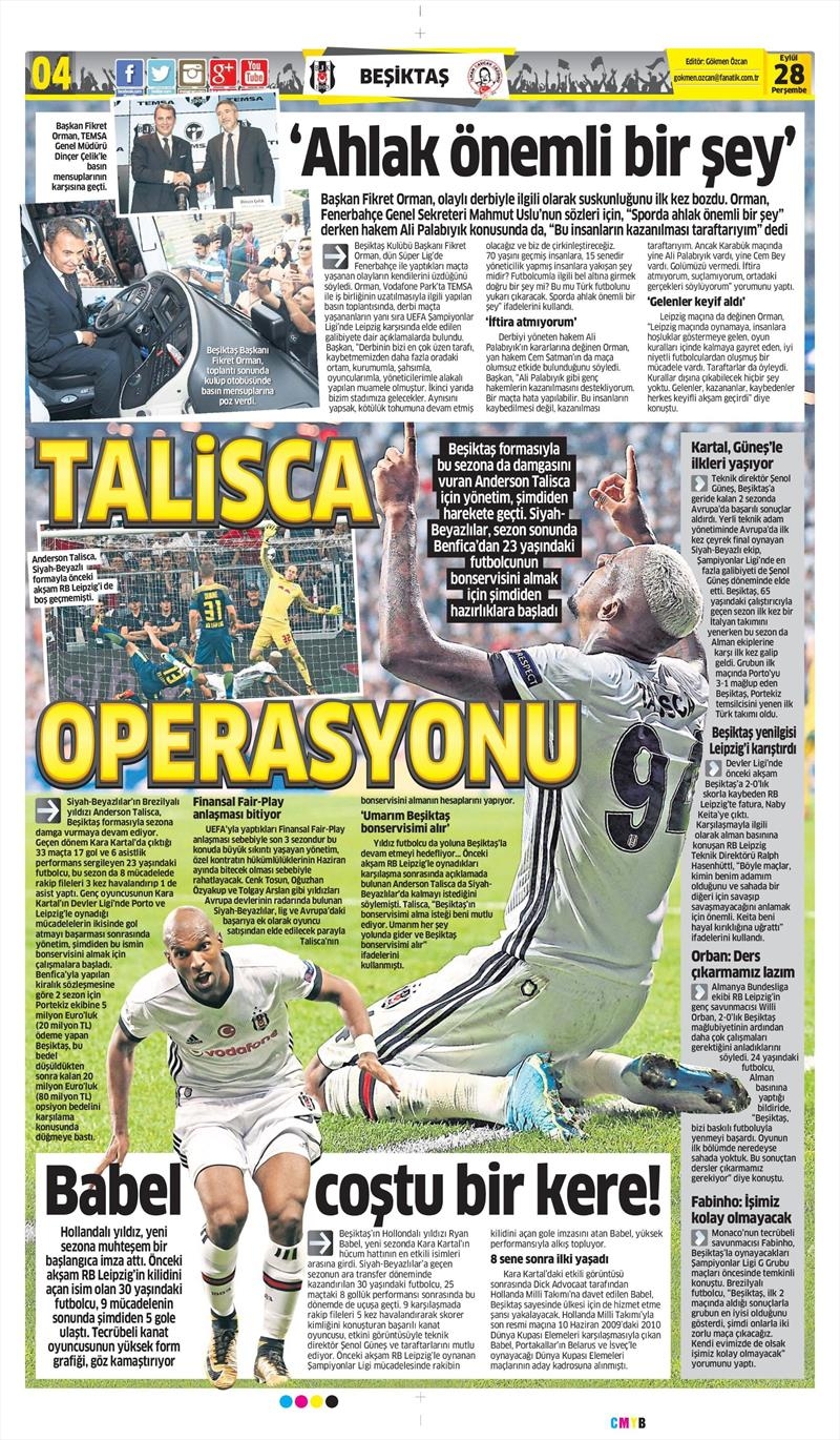 28 Eylül 2017 | İşte gazetelerin Beşiktaş manşetleri - Görsel 10