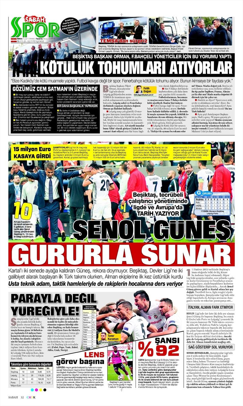 28 Eylül 2017 | İşte gazetelerin Beşiktaş manşetleri - Görsel 16
