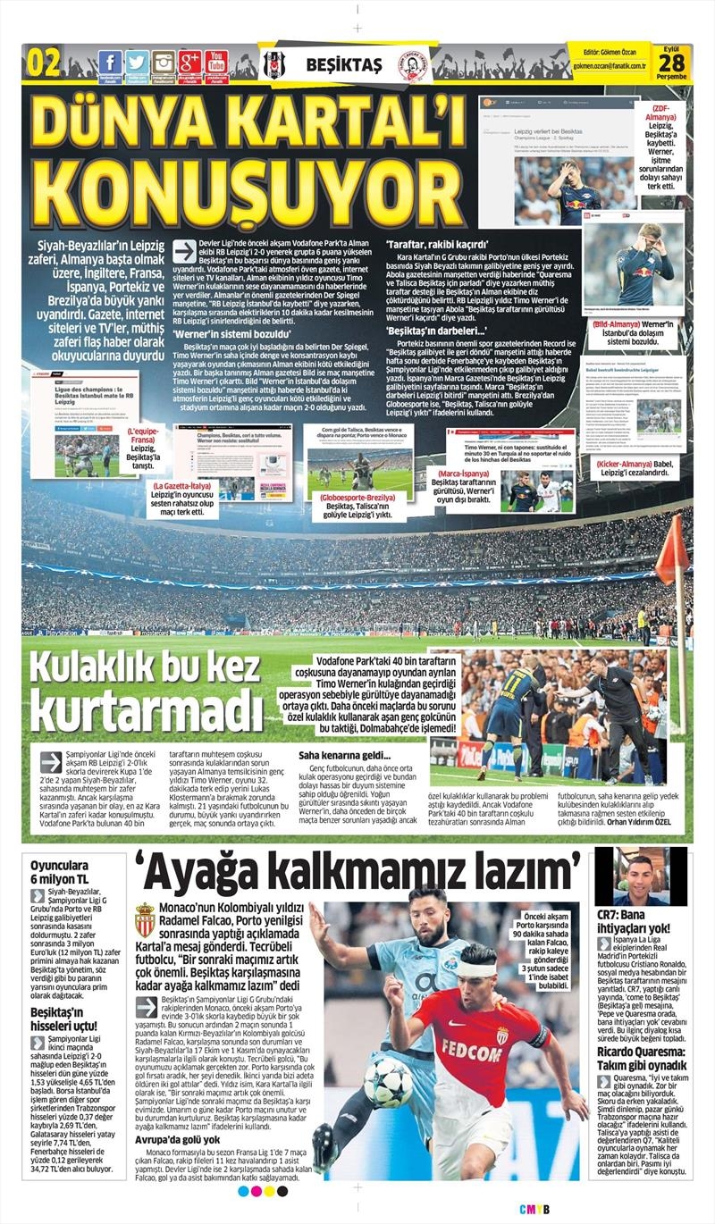 28 Eylül 2017 | İşte gazetelerin Beşiktaş manşetleri - Görsel 3