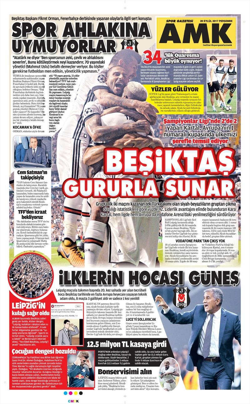 28 Eylül 2017 | İşte gazetelerin Beşiktaş manşetleri - Görsel 8
