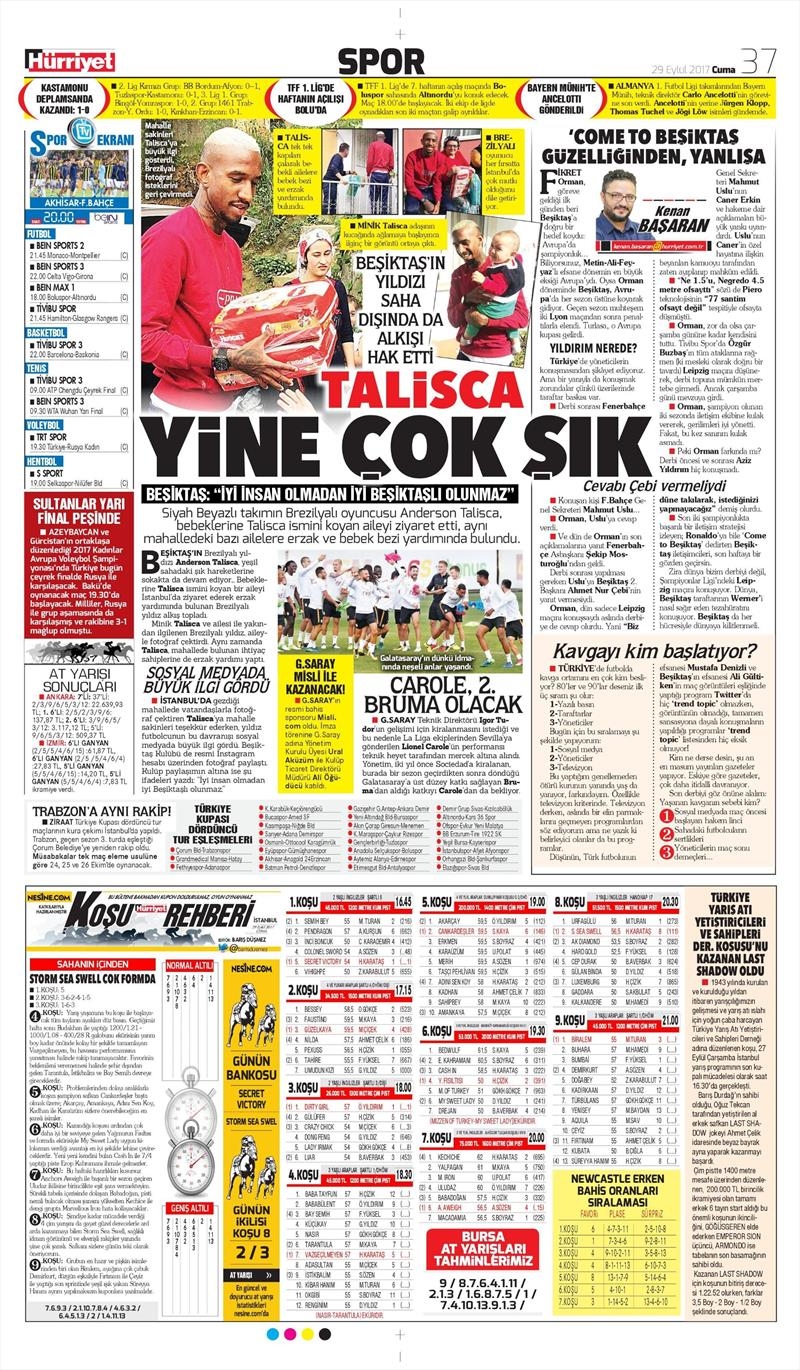 29 Eylül 2017 | Gazetelerin Beşiktaş Manşetleri - Görsel 13