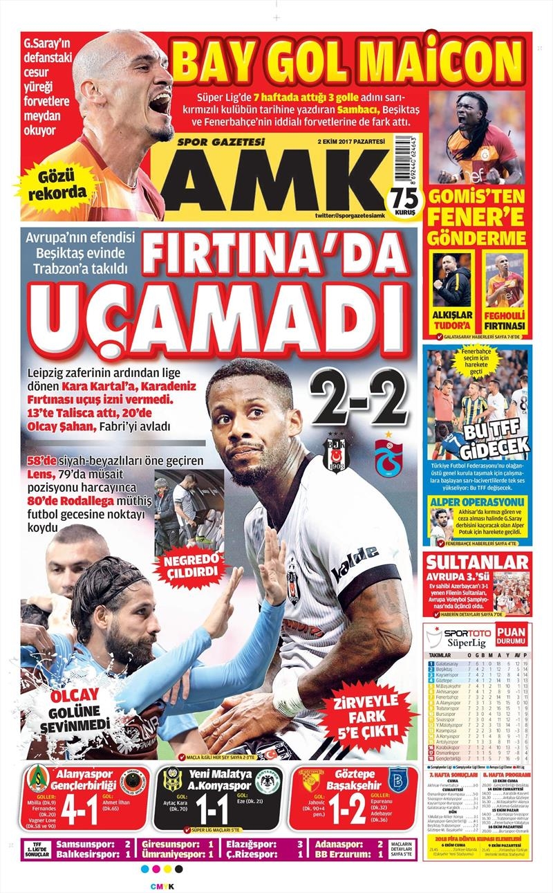 02 Ekim 2017 | Gazetelerin Beşiktaş Manşetleri - Görsel 5