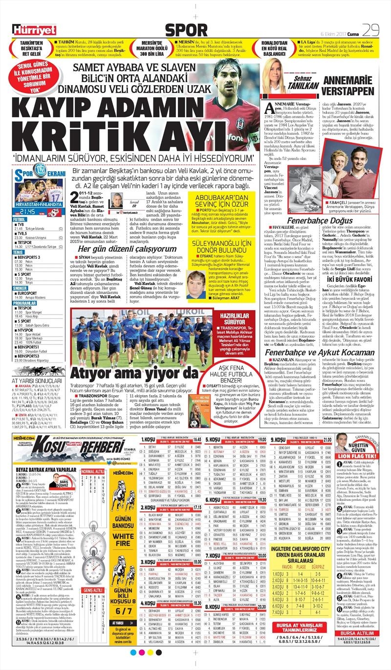 06 Ekim 2017 | Gazetelerin Beşiktaş Manşetleri - Görsel 4