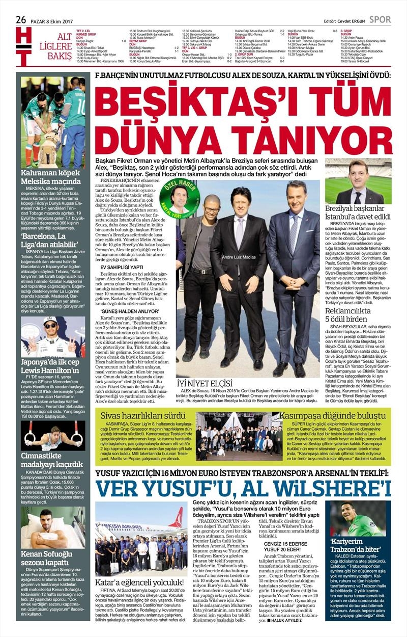 08 Ekim 2017 | Gazetelerin Beşiktaş Manşetleri - Görsel 4