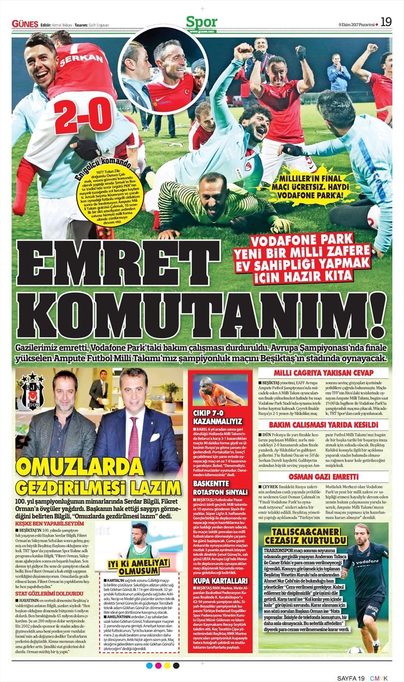 09 Ekim 2017 | İşte gazetelerin Beşiktaş manşetleri - Görsel 3
