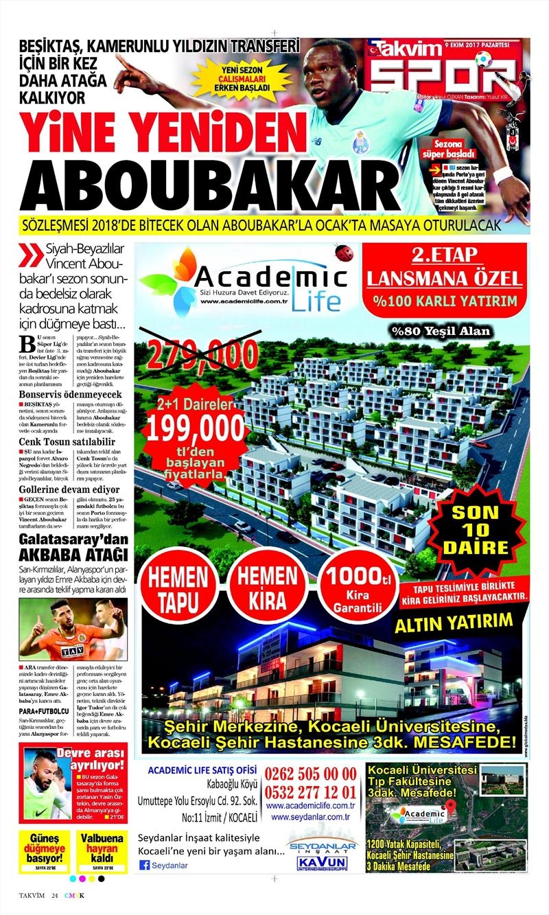 09 Ekim 2017 | İşte gazetelerin Beşiktaş manşetleri - Görsel 6