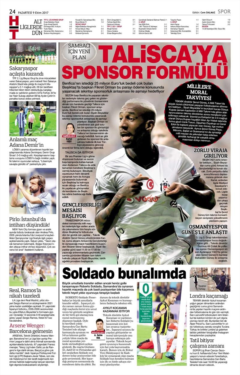 09 Ekim 2017 | İşte gazetelerin Beşiktaş manşetleri - Görsel 9