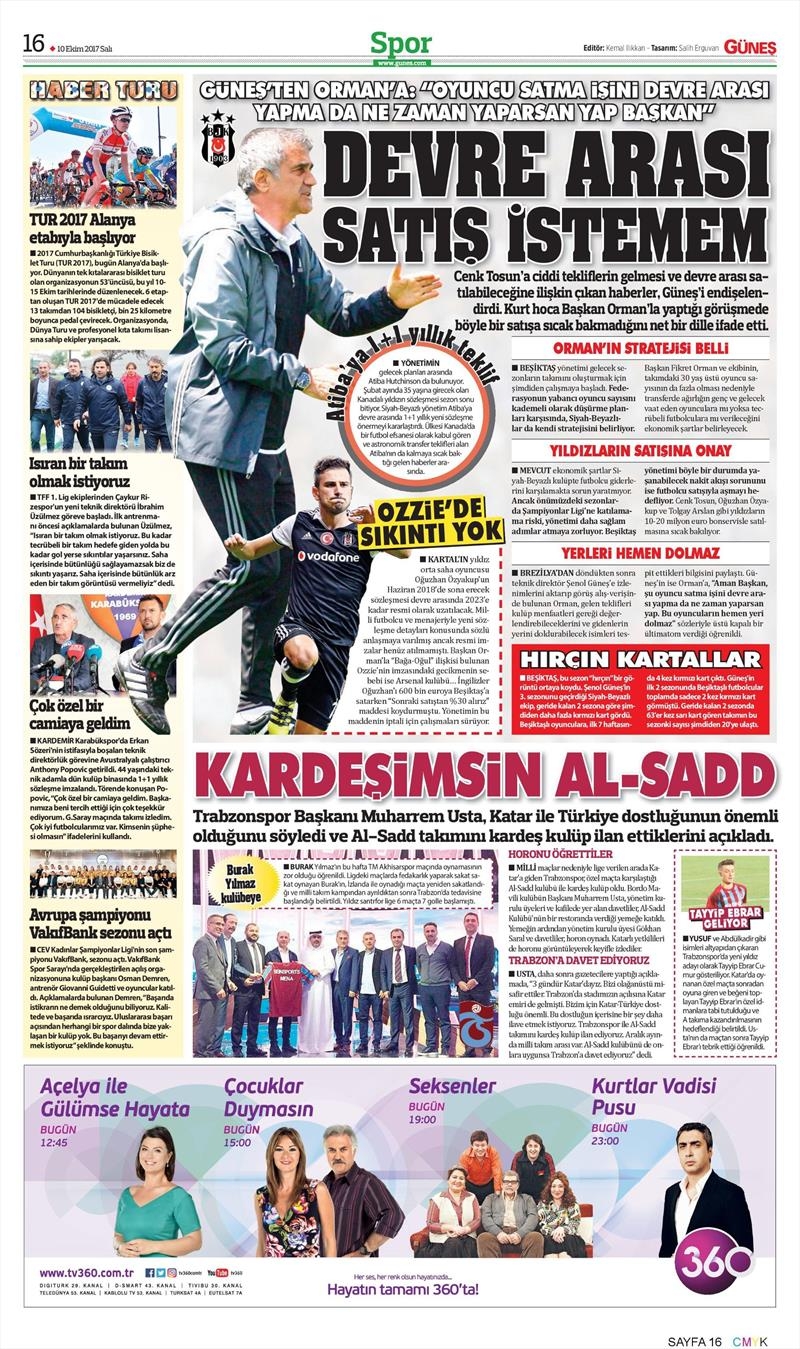 10 Ekim 2017 | İşte gazetelerin Beşiktaş manşetleri - Görsel 2