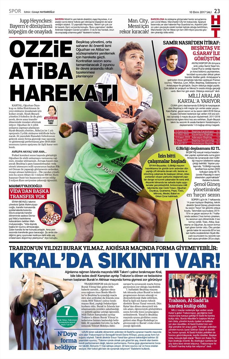 10 Ekim 2017 | İşte gazetelerin Beşiktaş manşetleri - Görsel 3