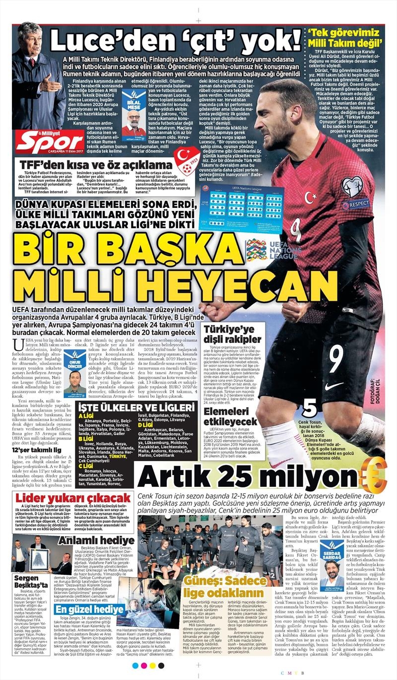11 Ekim 2017 | İşte gazetelerin Beşiktaş manşetleri - Görsel 8