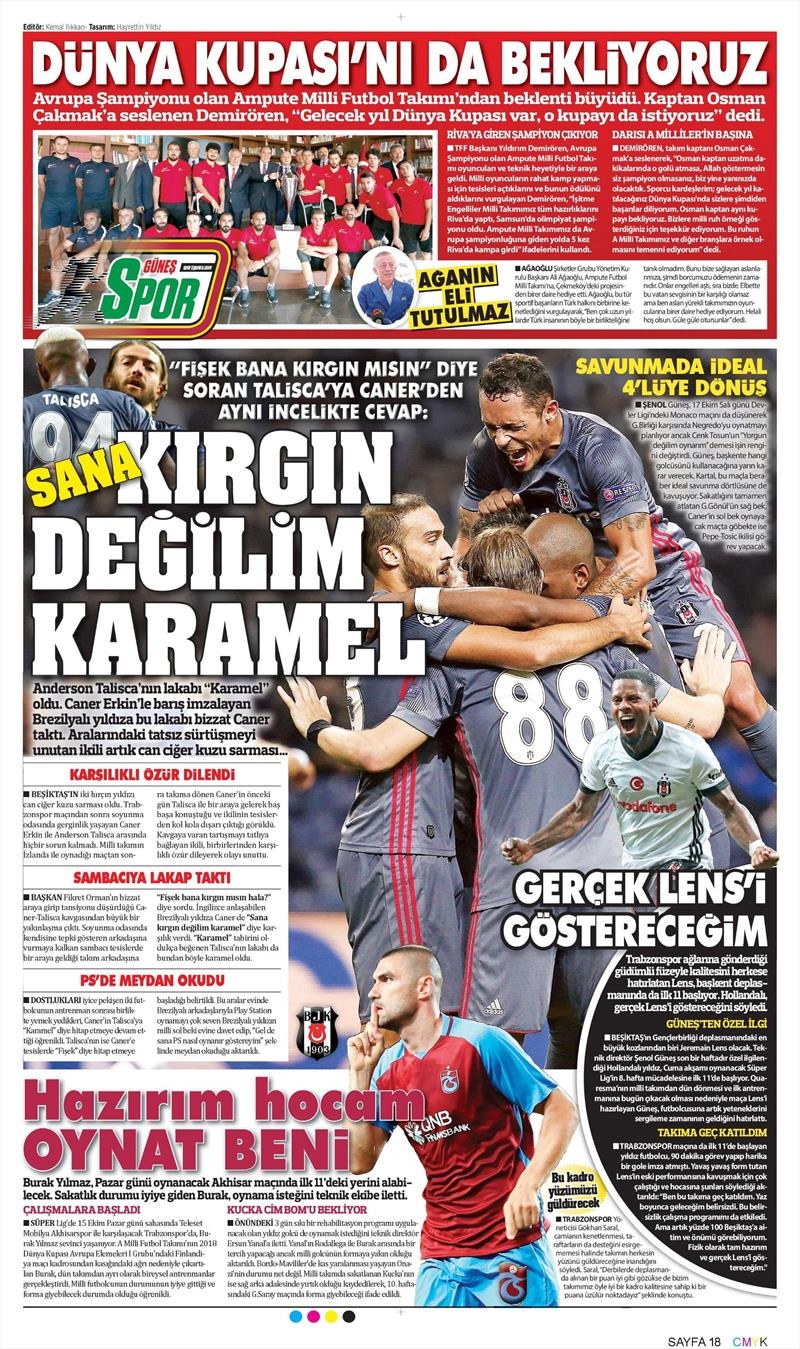 12 Ekim 2017 | İşte gazetelerin Beşiktaş manşetleri - Görsel 3